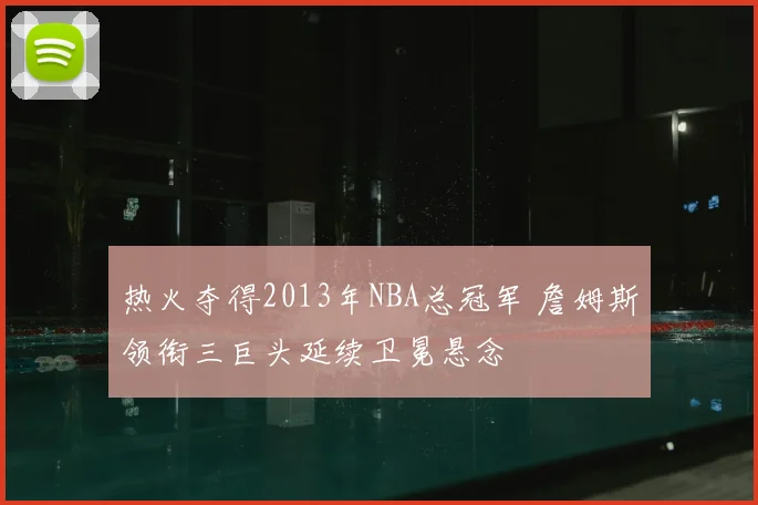 热火夺得2013年NBA总冠军 詹姆斯领衔三巨头延续卫冕悬念